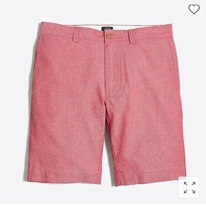 J. Crew 9" Gramercy Red Chambray Shorts 29